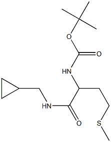 tert-butyl N-{1-[(cyclopropylmethyl)carbamoyl]-3-(methylsulfanyl)propyl}carbamate 结构式