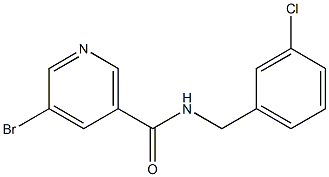 5-Bromo-N-(3-chloro-benzyl)-nicotinamide 结构式