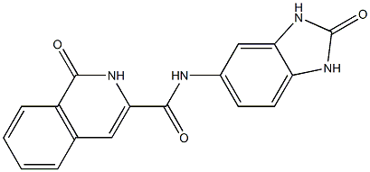 3-Isoquinolinecarboxamide,  N-(2,3-dihydro-2-oxo-1H-benzimidazol-5-yl)-1,2-dihydro-1-oxo- 结构式