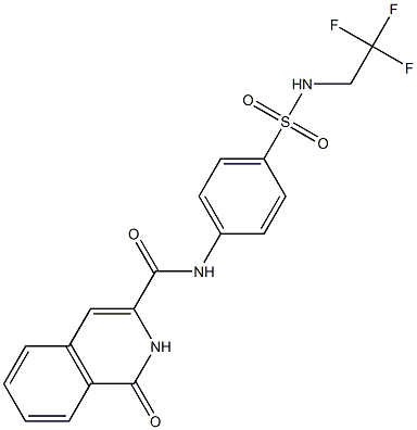 3-Isoquinolinecarboxamide,  1,2-dihydro-1-oxo-N-[4-[[(2,2,2-trifluoroethyl)amino]sulfonyl]phenyl]- 结构式