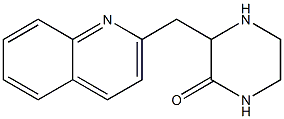 2-Piperazinone,  3-(2-quinolinylmethyl)- 结构式