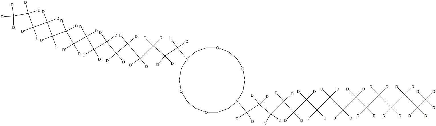 7,16-Dihexadecyl-d66-1,4,10,13-tetraoxa-7,16-diazacyclooctadecane 结构式