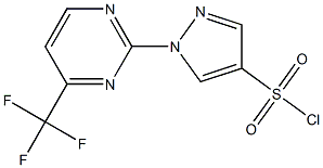 1-[4-(Trifluoromethyl)pyrimidin-2-yl]-1H-pyrazole-4-sulphonyl  chloride 结构式