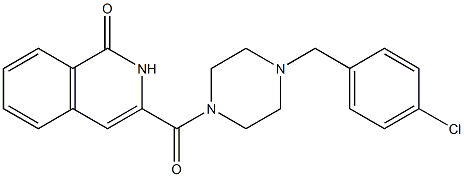 1(2H)-Isoquinolinone,  3-[[4-[(4-chlorophenyl)methyl]-1-piperazinyl]carbonyl]- 结构式