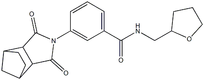 3-(3,5-dioxo-4-azatricyclo[5.2.1.0~2,6~]dec-4-yl)-N-(tetrahydrofuran-2-ylmethyl)benzamide 结构式