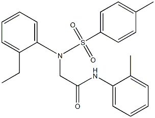 2-{2-ethyl[(4-methylphenyl)sulfonyl]anilino}-N-(2-methylphenyl)acetamide 结构式