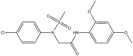 2-[4-chloro(methylsulfonyl)anilino]-N-(2,4-dimethoxyphenyl)acetamide 结构式