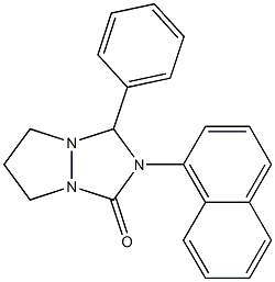 2-(1-naphthyl)-3-phenyltetrahydro-1H,5H-pyrazolo[1,2-a][1,2,4]triazol-1-one 结构式