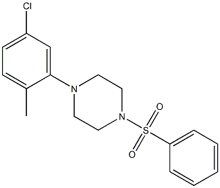 1-(5-chloro-2-methylphenyl)-4-(phenylsulfonyl)piperazine 结构式
