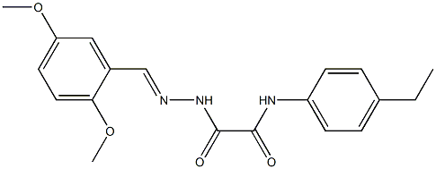 2-[2-(2,5-dimethoxybenzylidene)hydrazino]-N-(4-ethylphenyl)-2-oxoacetamide 结构式