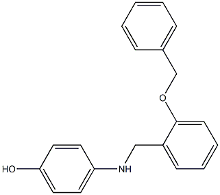4-{[2-(benzyloxy)benzyl]amino}phenol 结构式