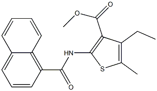 methyl 4-ethyl-5-methyl-2-(1-naphthoylamino)thiophene-3-carboxylate 结构式