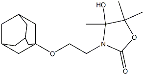 3-[2-(1-adamantyloxy)ethyl]-4-hydroxy-4,5,5-trimethyl-1,3-oxazolidin-2-one 结构式