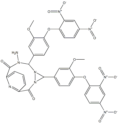 N'~2~,N'~6~-bis(4-{2,4-bisnitrophenoxy}-3-methoxybenzylidene)-2,6-pyridinedicarbohydrazide 结构式