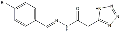 N'-(4-bromobenzylidene)-2-(1H-tetraazol-5-yl)acetohydrazide 结构式