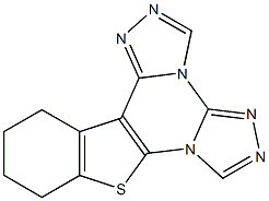10,11,12,13-tetrahydro[1]benzothieno[3,2-e]di[1,2,4]triazolo[4,3-a:4,3-c]pyrimidine 结构式