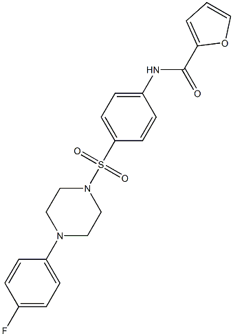 N-(4-{[4-(4-fluorophenyl)-1-piperazinyl]sulfonyl}phenyl)-2-furamide 结构式