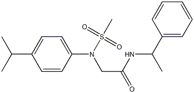 2-[4-isopropyl(methylsulfonyl)anilino]-N-(1-phenylethyl)acetamide 结构式