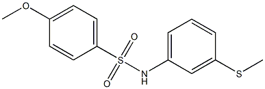 4-methoxy-N-[3-(methylsulfanyl)phenyl]benzenesulfonamide 结构式