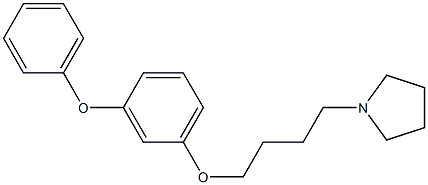 1-[4-(3-phenoxyphenoxy)butyl]pyrrolidine 结构式