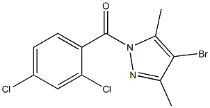 4-bromo-1-(2,4-dichlorobenzoyl)-3,5-dimethyl-1H-pyrazole 结构式