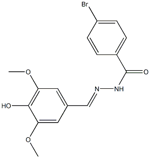 4-bromo-N'-(4-hydroxy-3,5-dimethoxybenzylidene)benzohydrazide 结构式