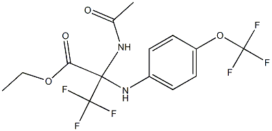 ethyl 2-(acetylamino)-3,3,3-trifluoro-2-[4-(trifluoromethoxy)anilino]propanoate 结构式