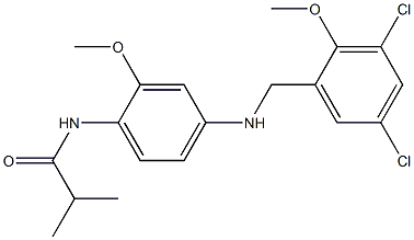 N-{4-[(3,5-dichloro-2-methoxybenzyl)amino]-2-methoxyphenyl}-2-methylpropanamide 结构式