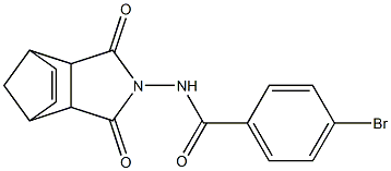 4-bromo-N-(3,5-dioxo-4-azatricyclo[5.2.1.0~2,6~]dec-8-en-4-yl)benzamide 结构式