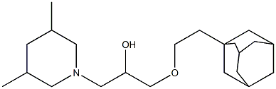 1-[2-(1-adamantyl)ethoxy]-3-(3,5-dimethyl-1-piperidinyl)-2-propanol 结构式