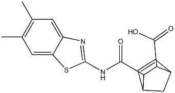 3-{[(5,6-dimethyl-1,3-benzothiazol-2-yl)amino]carbonyl}bicyclo[2.2.1]hept-5-ene-2-carboxylic acid 结构式