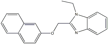 (1-ethyl-1H-benzimidazol-2-yl)methyl 2-naphthyl ether 结构式