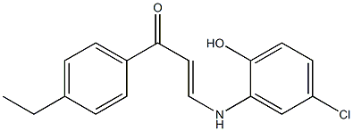 3-(5-chloro-2-hydroxyanilino)-1-(4-ethylphenyl)-2-propen-1-one 结构式