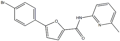 5-(4-bromophenyl)-N-(6-methyl-2-pyridinyl)-2-furamide 结构式