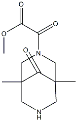 methyl (1,5-dimethyl-9-oxo-3,7-diazabicyclo[3.3.1]non-3-yl)(oxo)acetate 结构式
