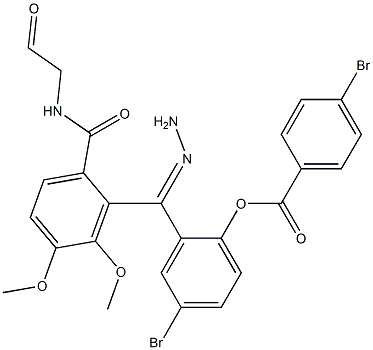 4-bromo-2-(2-{[(3,4-dimethoxybenzoyl)amino]acetyl}carbohydrazonoyl)phenyl 4-bromobenzoate 结构式