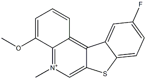 10-fluoro-4-methoxy-5-methyl[1]benzothieno[2,3-c]quinolin-5-ium 结构式