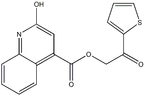 2-oxo-2-(2-thienyl)ethyl 2-hydroxy-4-quinolinecarboxylate 结构式