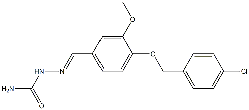 4-[(4-chlorobenzyl)oxy]-3-methoxybenzaldehyde semicarbazone 结构式