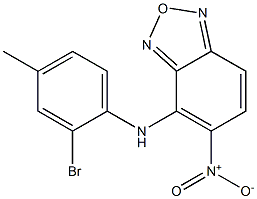 4-(2-bromo-4-methylanilino)-5-nitro-2,1,3-benzoxadiazole 结构式