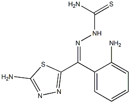 (E)-(2-aminophenyl)(5-amino-1,3,4-thiadiazol-2-yl)methanone thiosemicarbazone 结构式