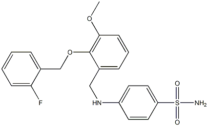 4-({2-[(2-fluorobenzyl)oxy]-3-methoxybenzyl}amino)benzenesulfonamide 结构式