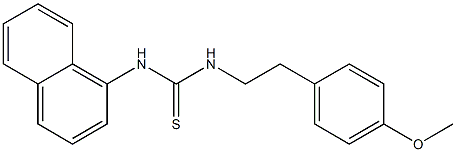 N-[2-(4-methoxyphenyl)ethyl]-N'-(1-naphthyl)thiourea 结构式