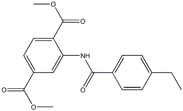 dimethyl 2-[(4-ethylbenzoyl)amino]terephthalate 结构式