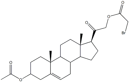 3-(acetyloxy)-20-oxopregn-5-en-21-yl bromoacetate 结构式