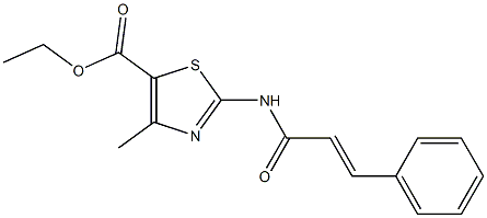 ethyl 2-(cinnamoylamino)-4-methyl-1,3-thiazole-5-carboxylate 结构式