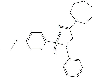 N-[2-(1-azepanyl)-2-oxoethyl]-4-ethoxy-N-phenylbenzenesulfonamide 结构式