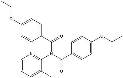 4-ethoxy-N-(4-ethoxybenzoyl)-N-(3-methyl-2-pyridinyl)benzamide 结构式