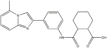 2-{[3-(5-methylimidazo[1,2-a]pyridin-2-yl)anilino]carbonyl}cyclohexanecarboxylic acid 结构式