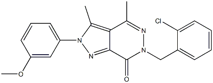 6-(2-chlorobenzyl)-2-(3-methoxyphenyl)-3,4-dimethyl-2,6-dihydro-7H-pyrazolo[3,4-d]pyridazin-7-one 结构式